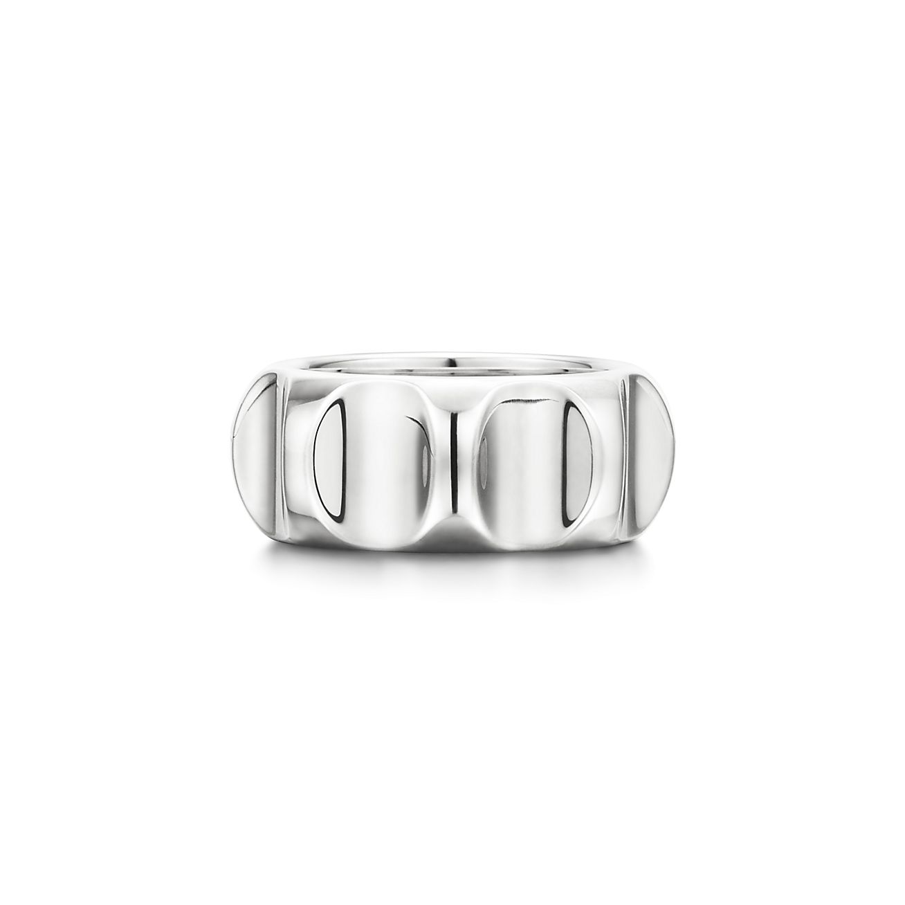 Paloma's Groove wide ring in sterling silver, 9 mm wide. | Tiffany 
