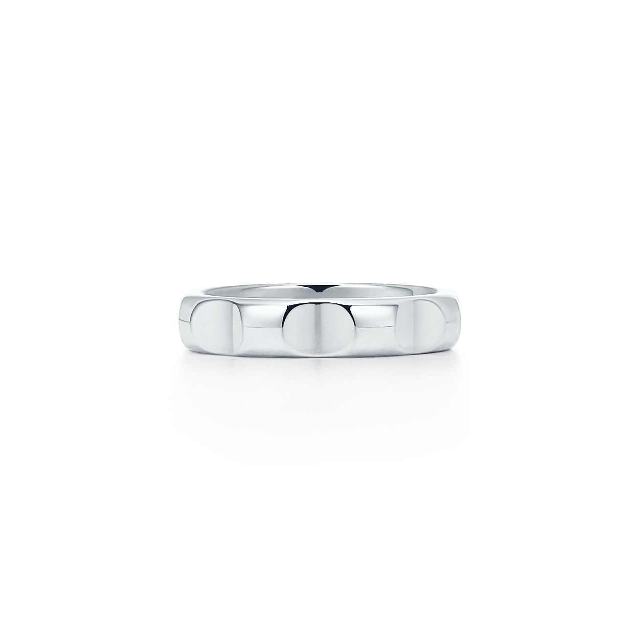 Groove narrow ring in sterling silver 