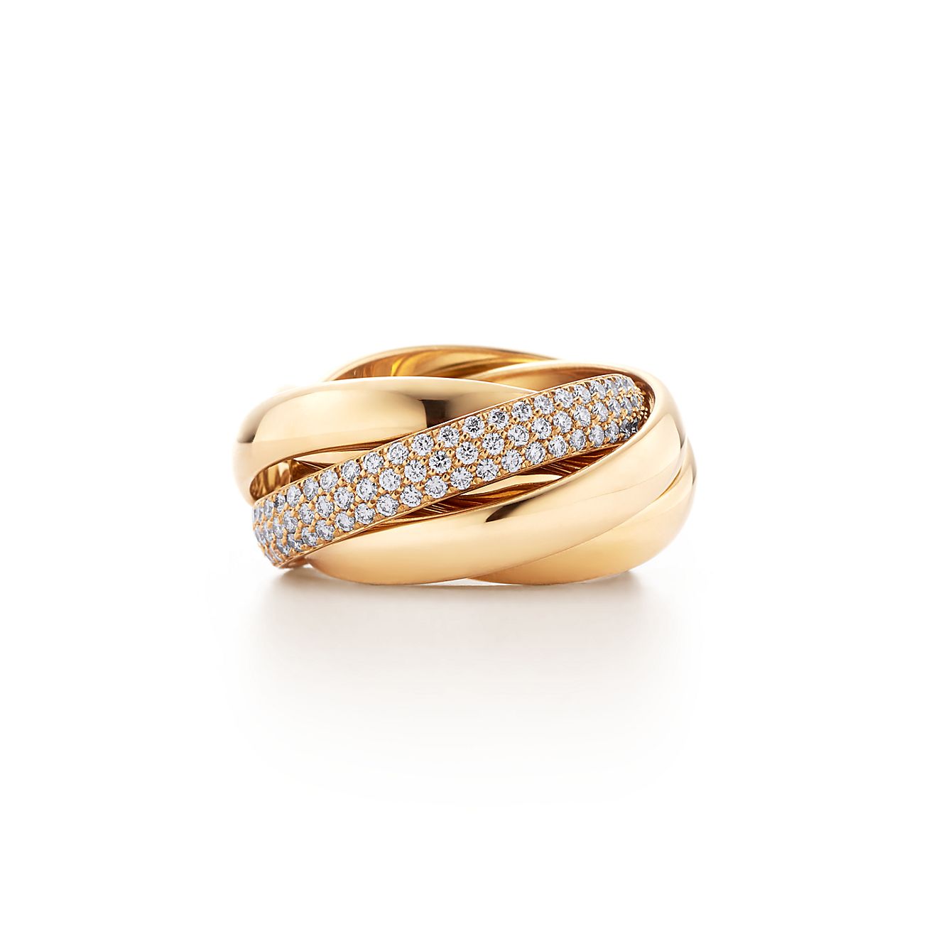 18K 金鑲鑽戒指。| Tiffany \u0026 Co 