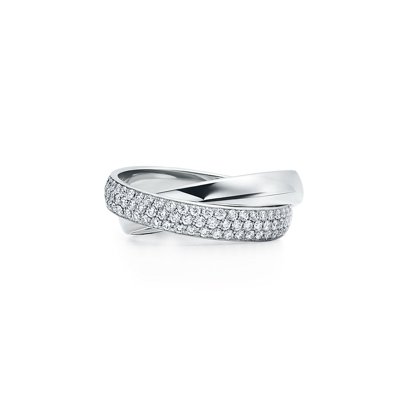 Bague A Deux Anneaux Paloma S Melody En Or Blanc 18 Carats Et