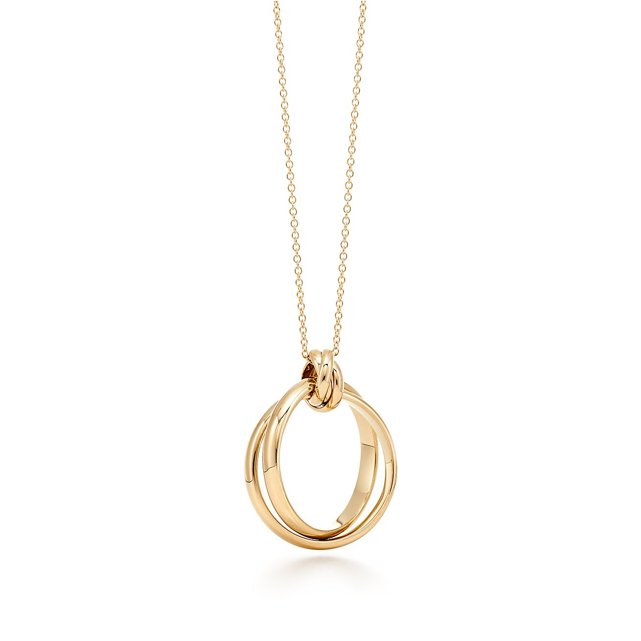 Melody circle pendant in 18k gold 