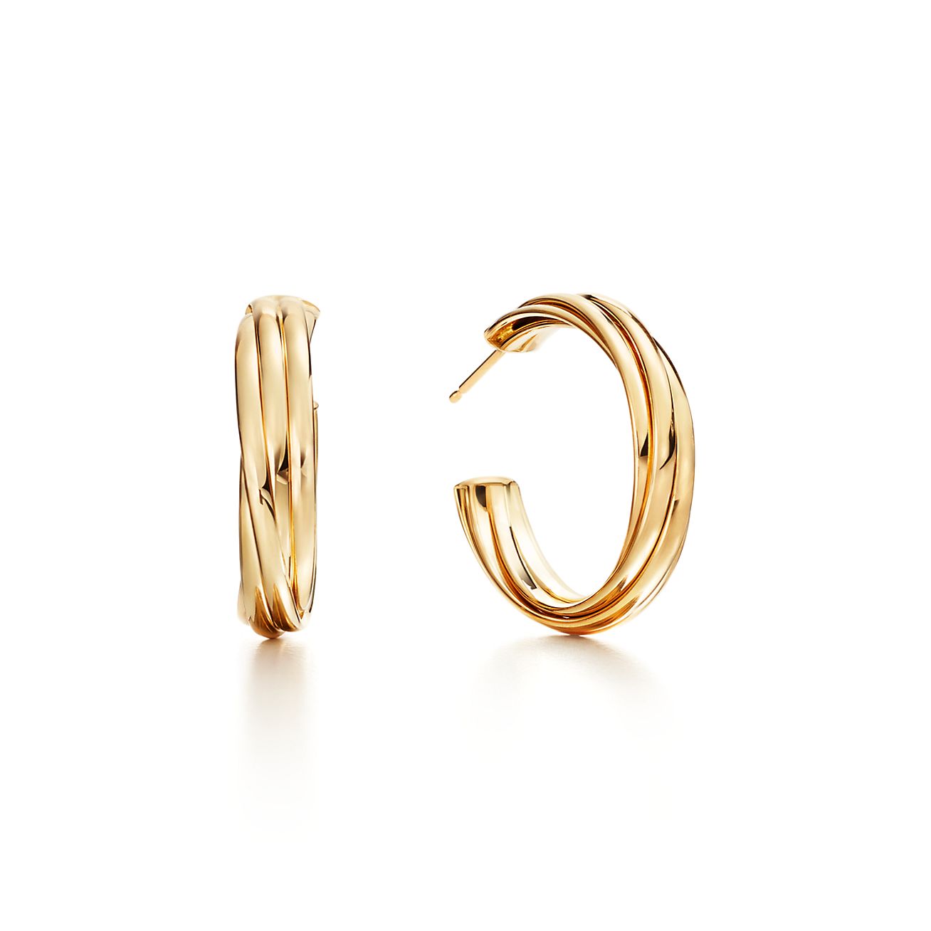 Paloma's Melody hoop earrings in 18k gold, small. | Tiffany & Co.