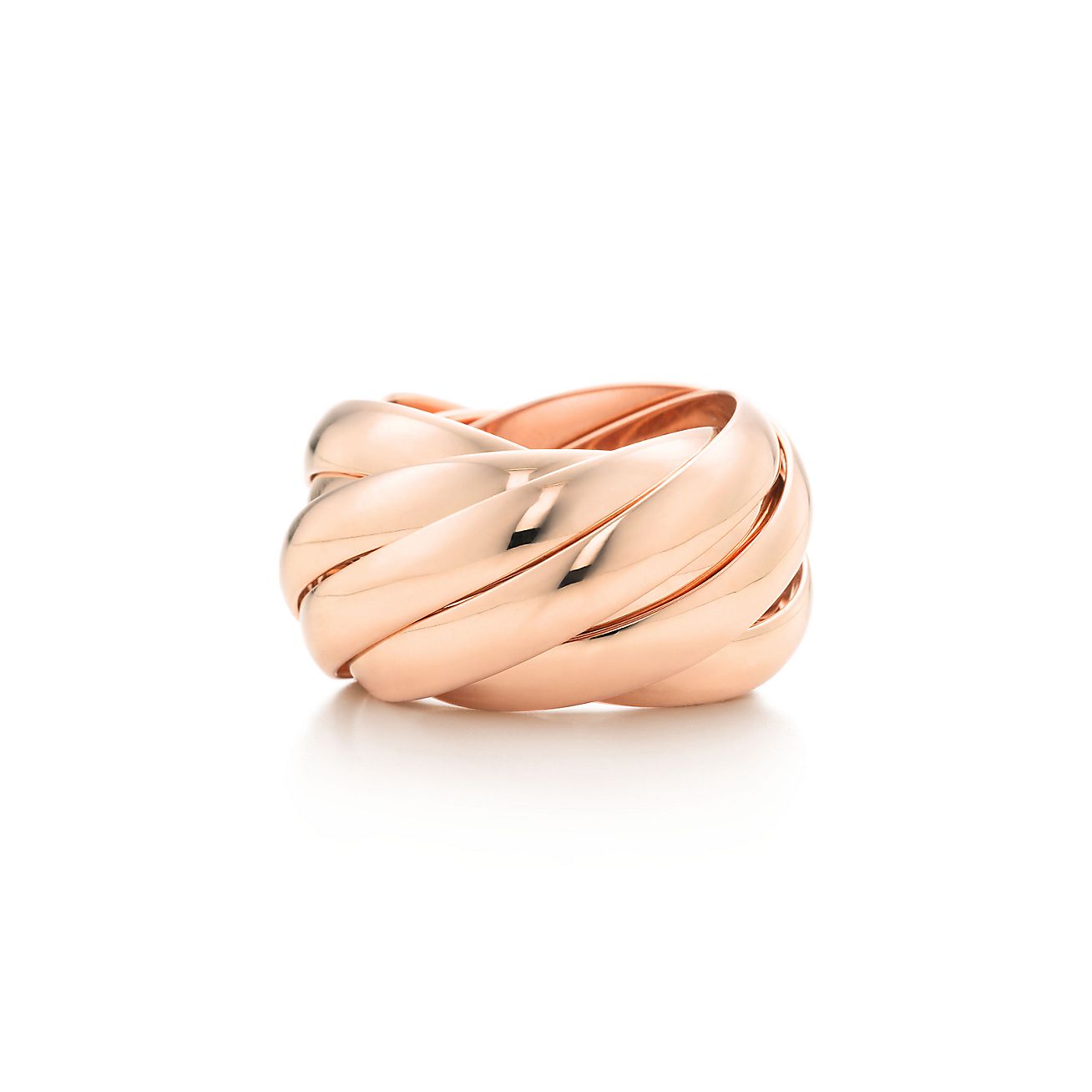 Paloma's Melody nine-band ring in 18k rose gold. | Tiffany & Co.