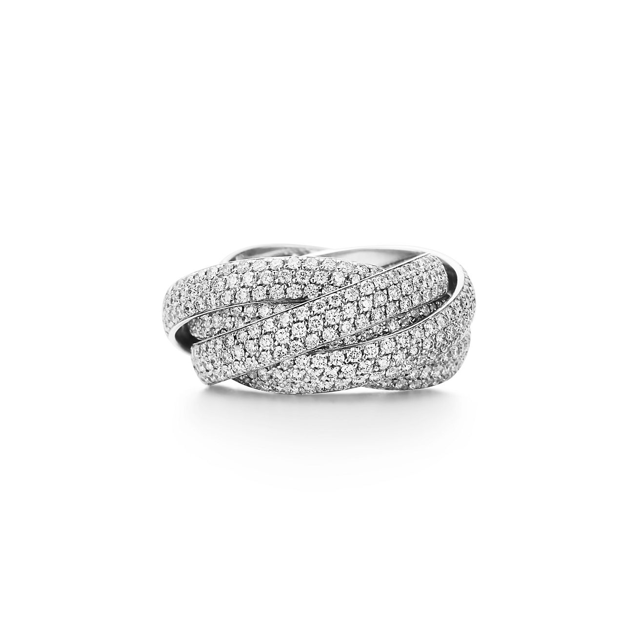 Paloma's Melody five-band ring in 18k white gold with diamonds 