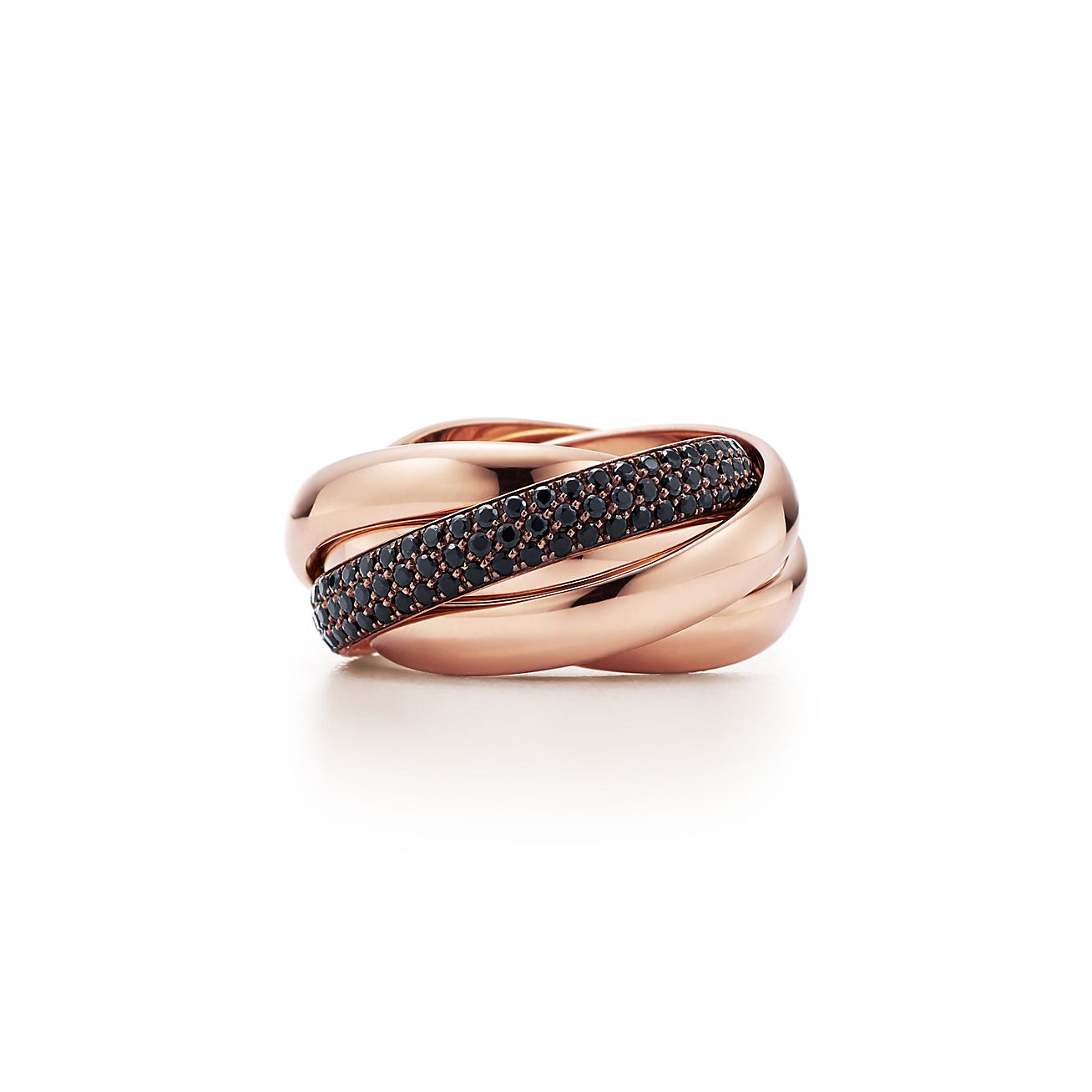 Melody five-band ring in 18k rose gold 