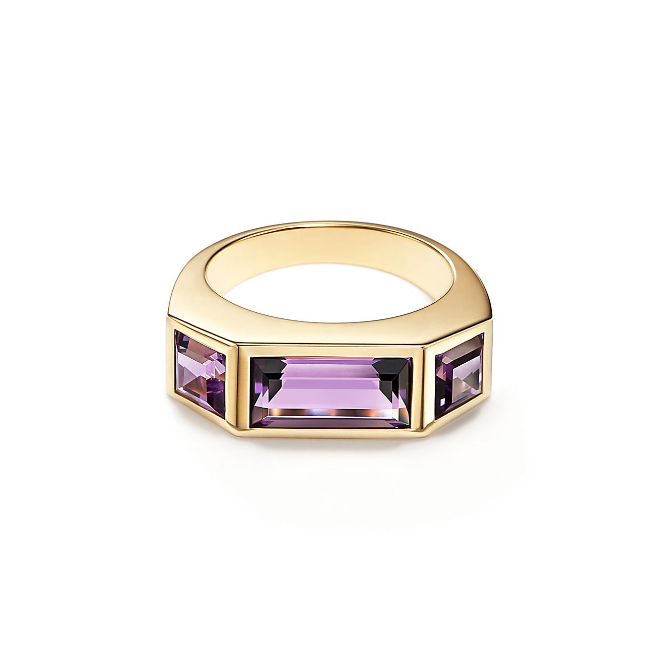 Paloma S Studio Baguette Three Stone Ring In 18k Gold With Amethysts Tiffany Co