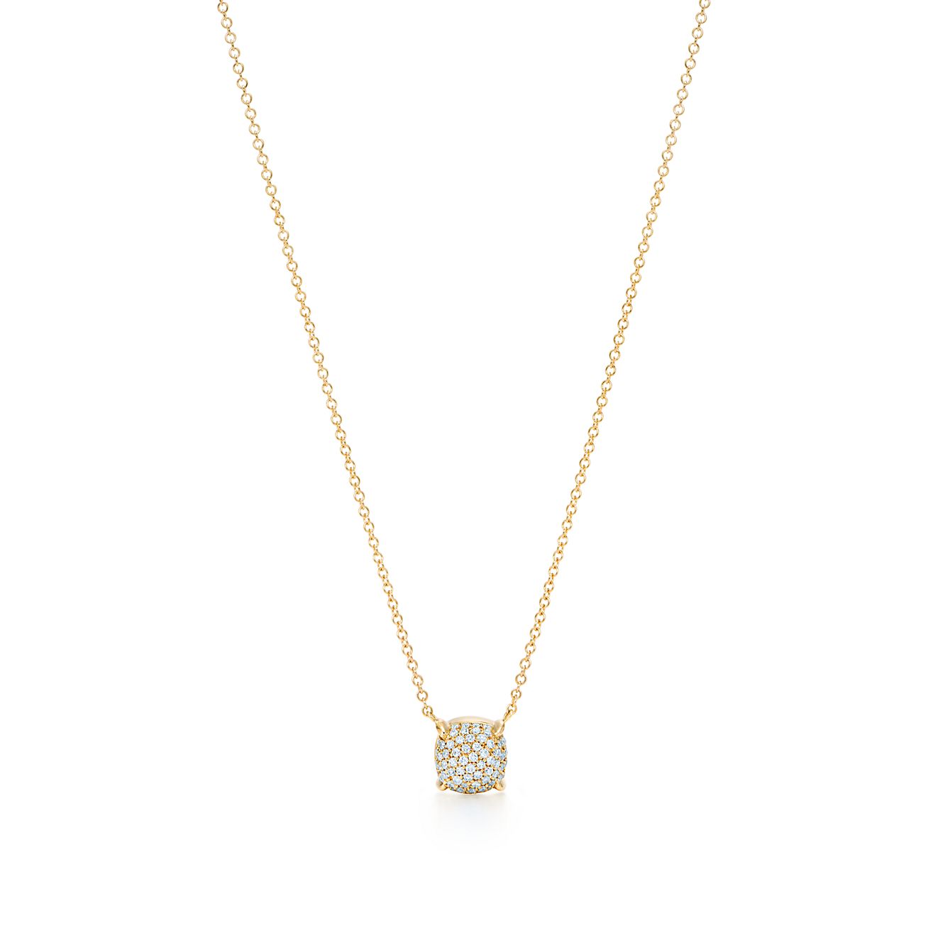 Paloma's Sugar Stacks pendant in 18k gold with diamonds. | Tiffany & Co.