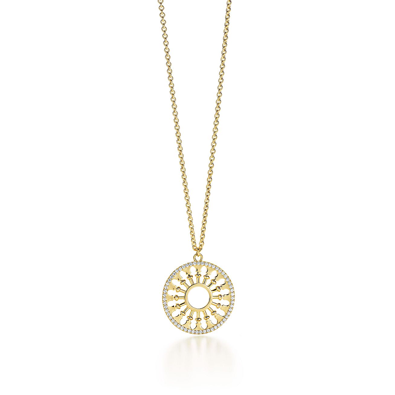 Paloma's Venezia Stella medallion pendant in 18k gold with diamonds ...