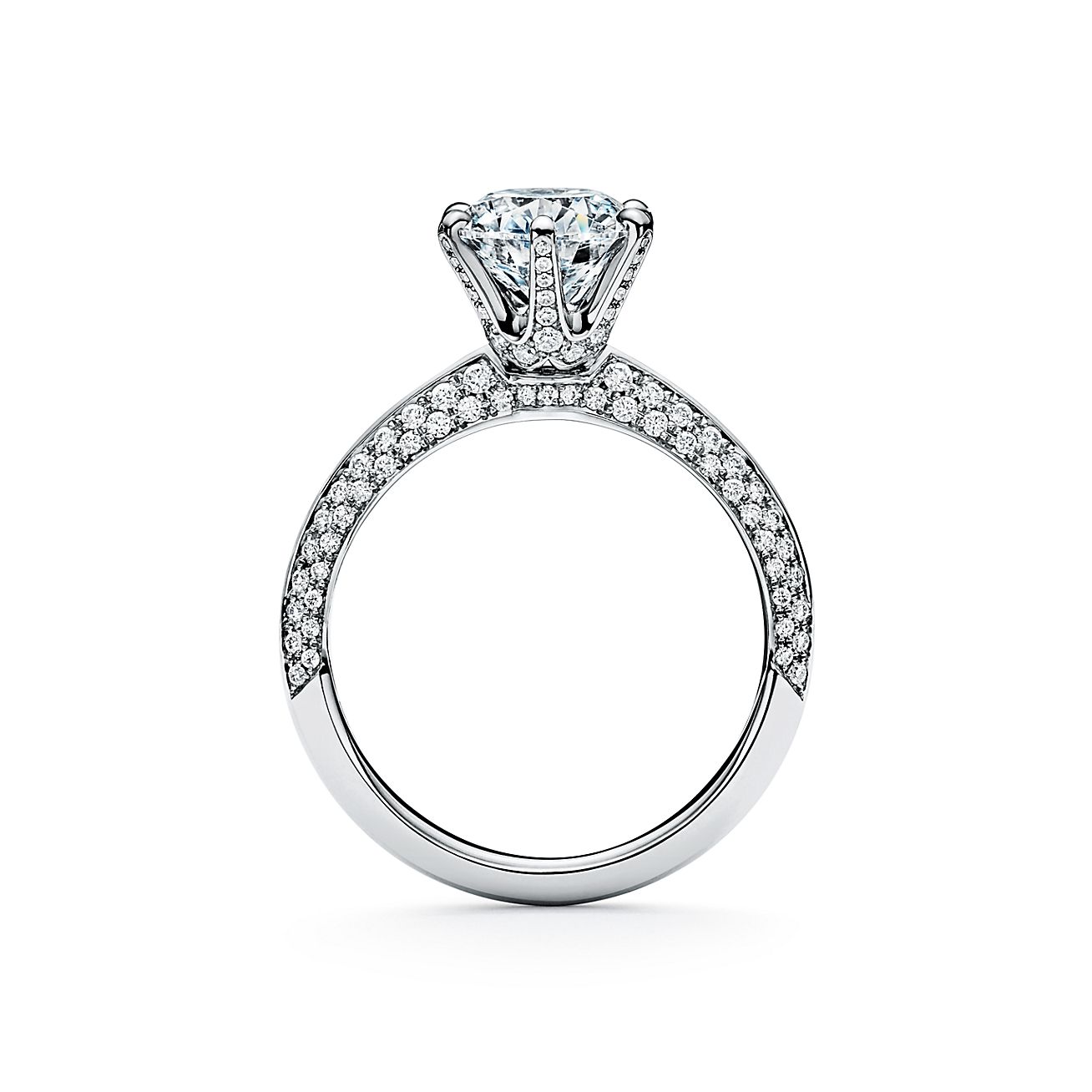 1.4 Ct. Cushion Cut Natural Diamond Natural U-Pave Setting Diamond  Engagement Ring (GIA Certified) | Diamond Mansion