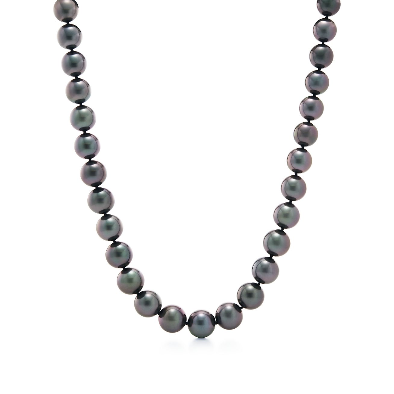 Necklace of Tahitian pearls with 18k 