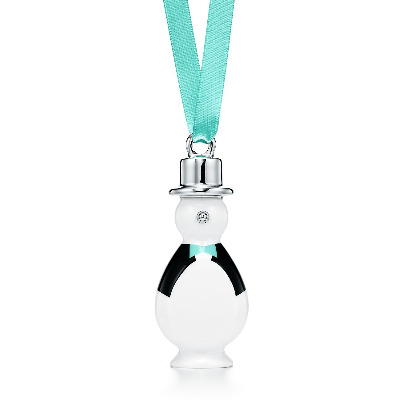 Penguin ornament in bone china 