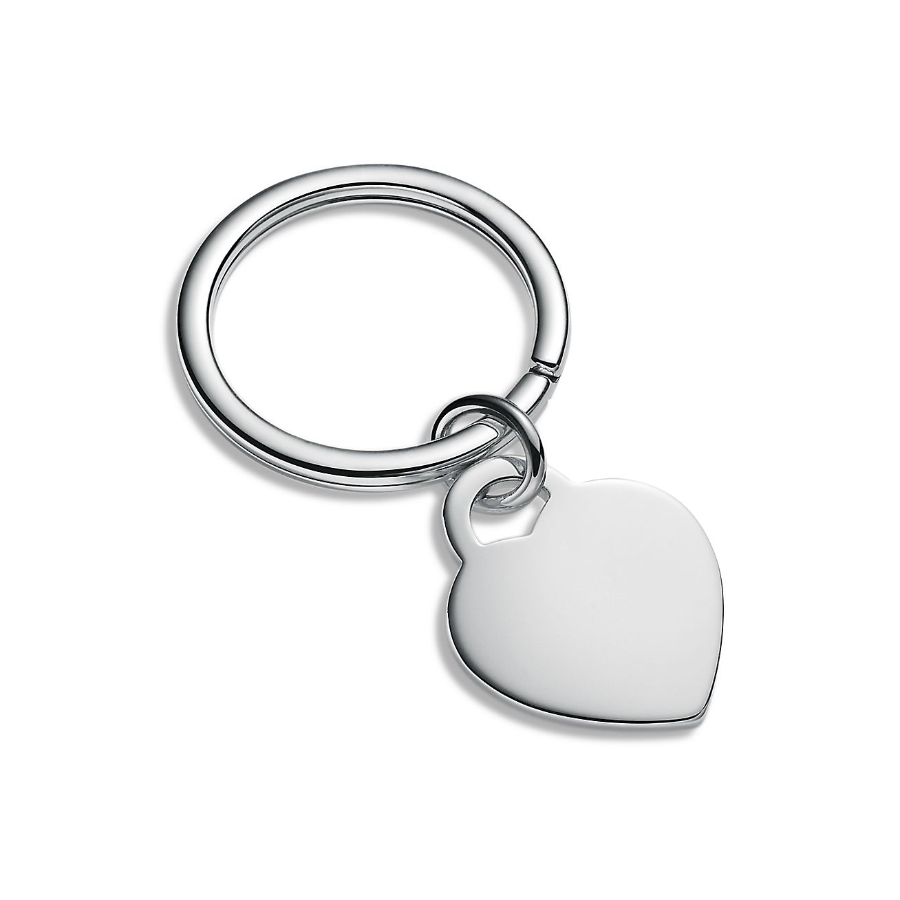 Personal Essentials Heart Tag Key Ring in Sterling Silver
