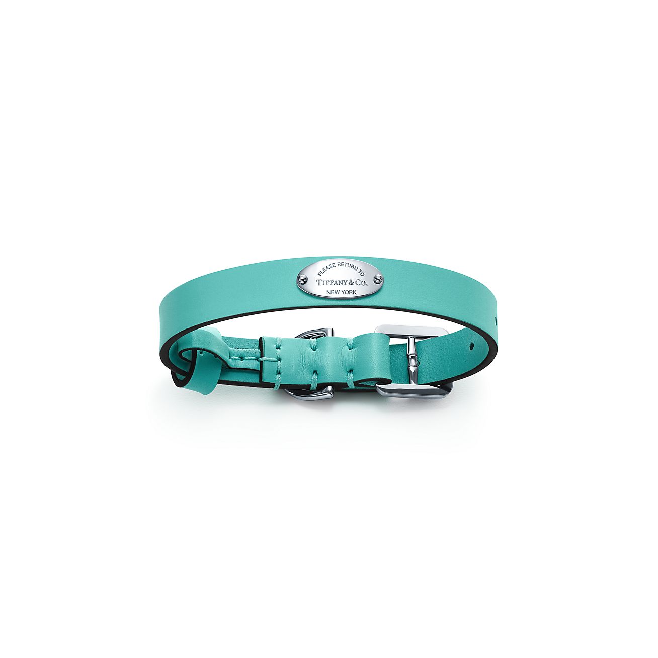 Pet Collar In Tiffany Blue Leather Small Tiffany Co