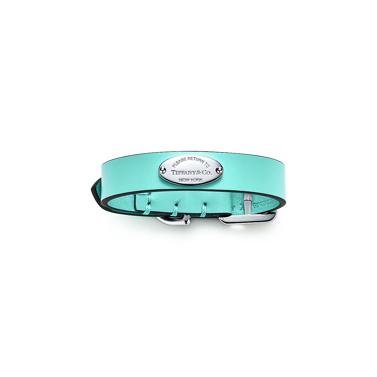 Pet collar in Tiffany Blue® leather, extra small. | Tiffany & Co.