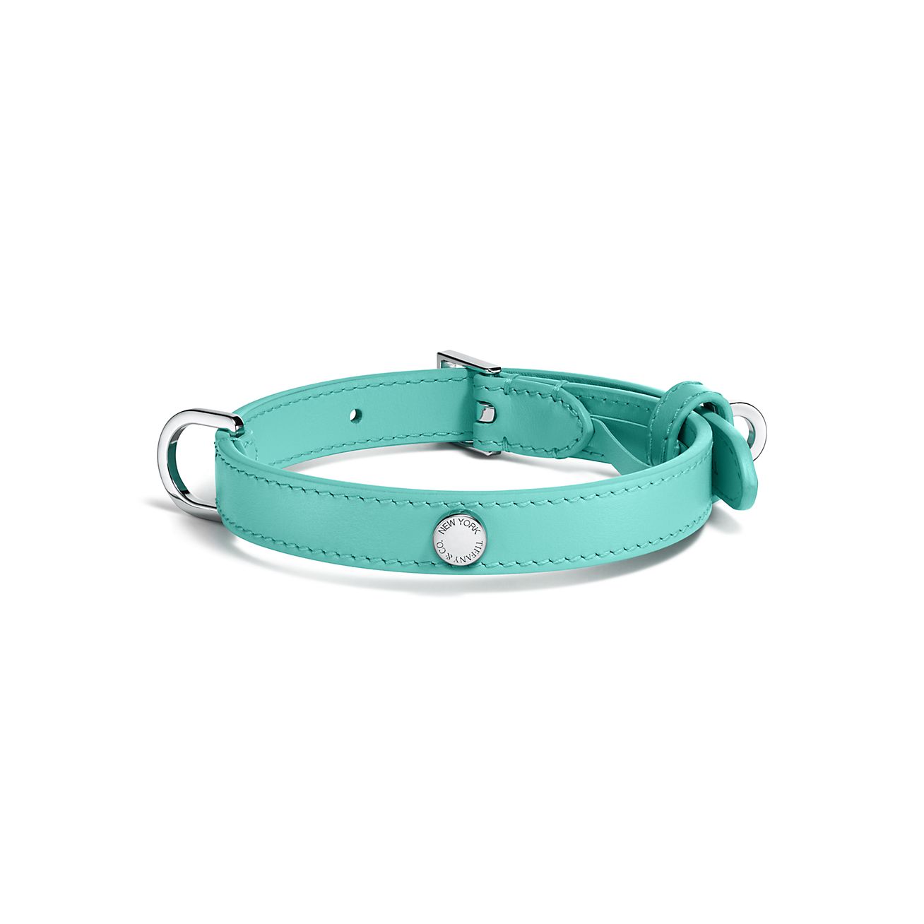 Pet Essentials Collar in Tiffany Blue™ Leather