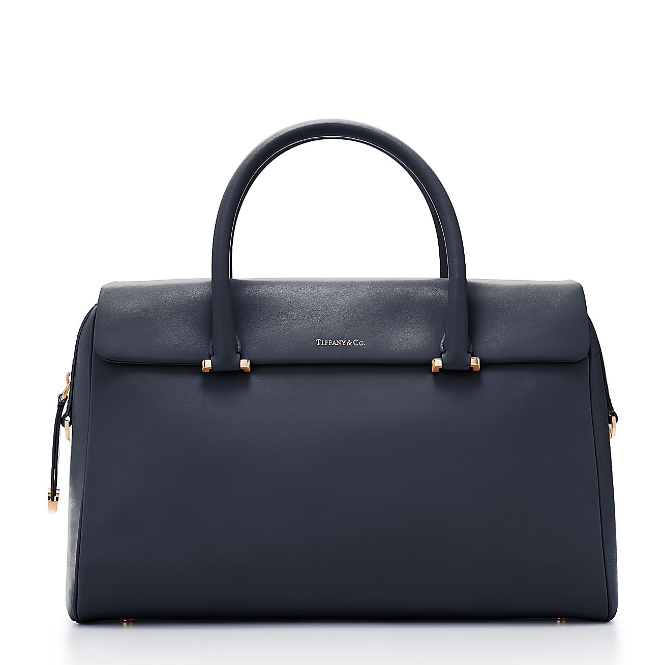 Peyton satchel in midnight smooth leather, small. More colors available ...