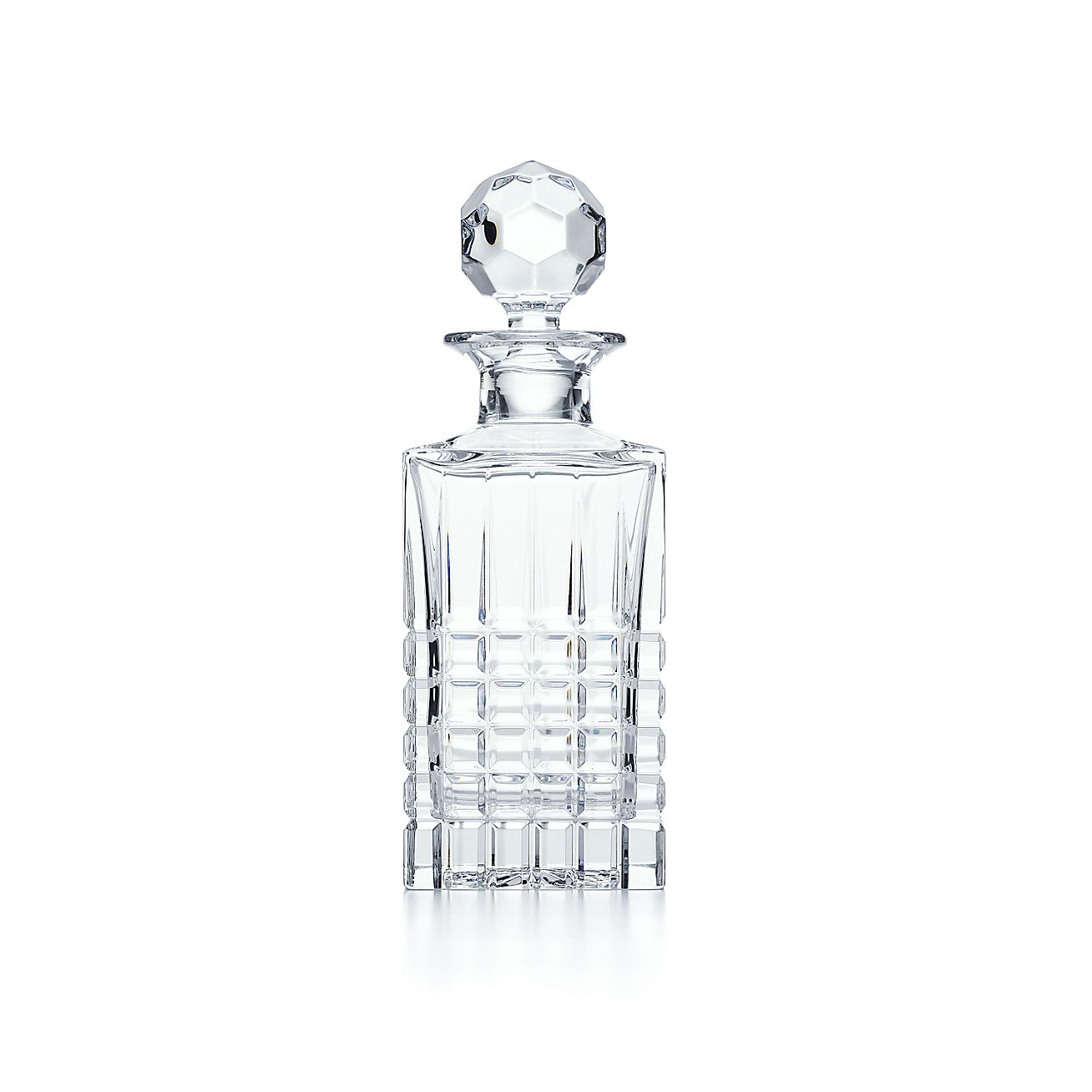 Plaid Square Decanter In Crystal Tiffany Co