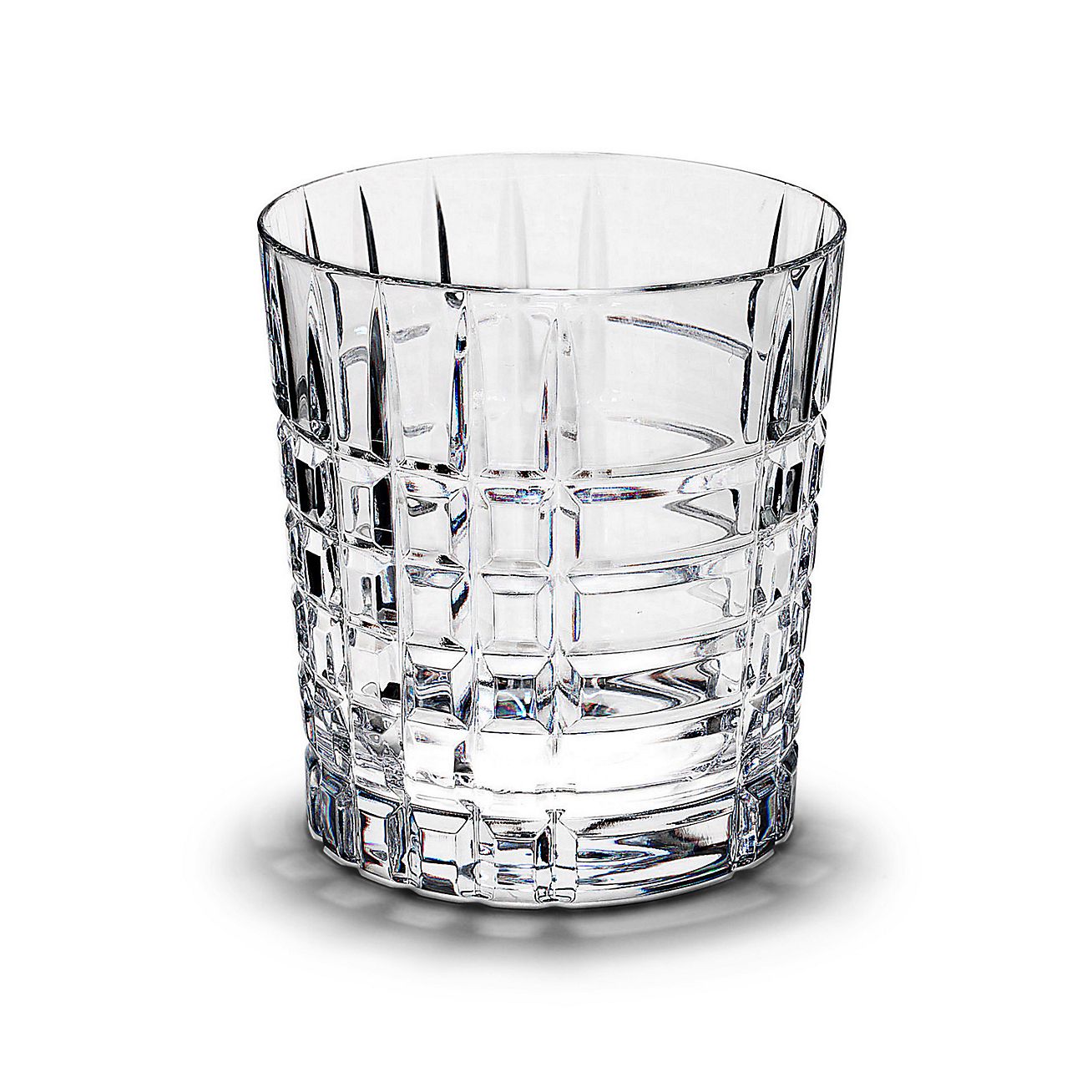 Plaid double old-fashioned glass in 