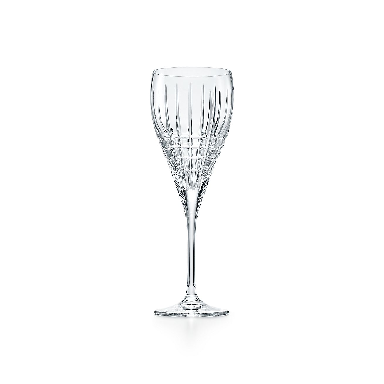 Plaid wine glass in crystal. Tiffany & Co.