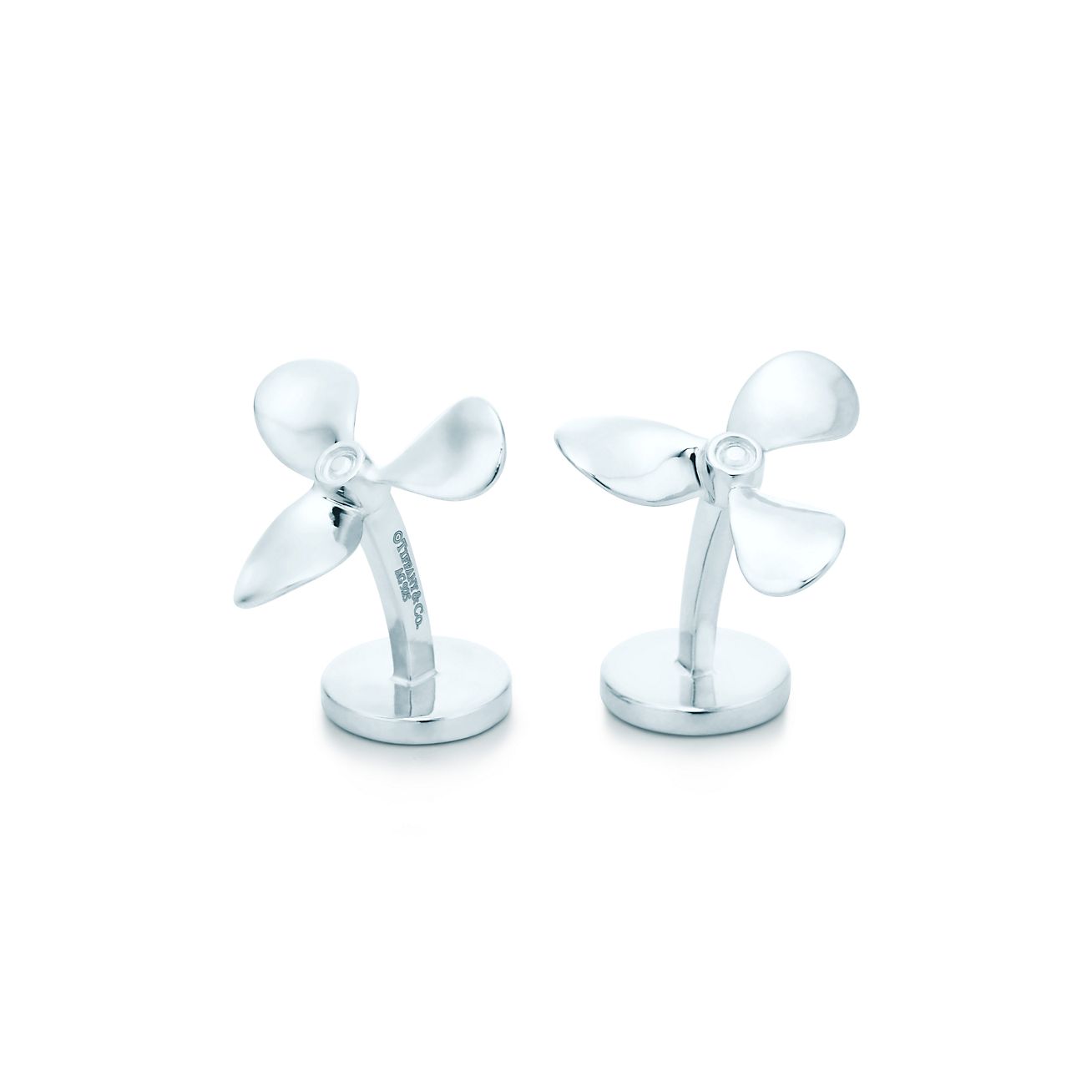 Propeller cuff links in sterling silver. Tiffany & Co.