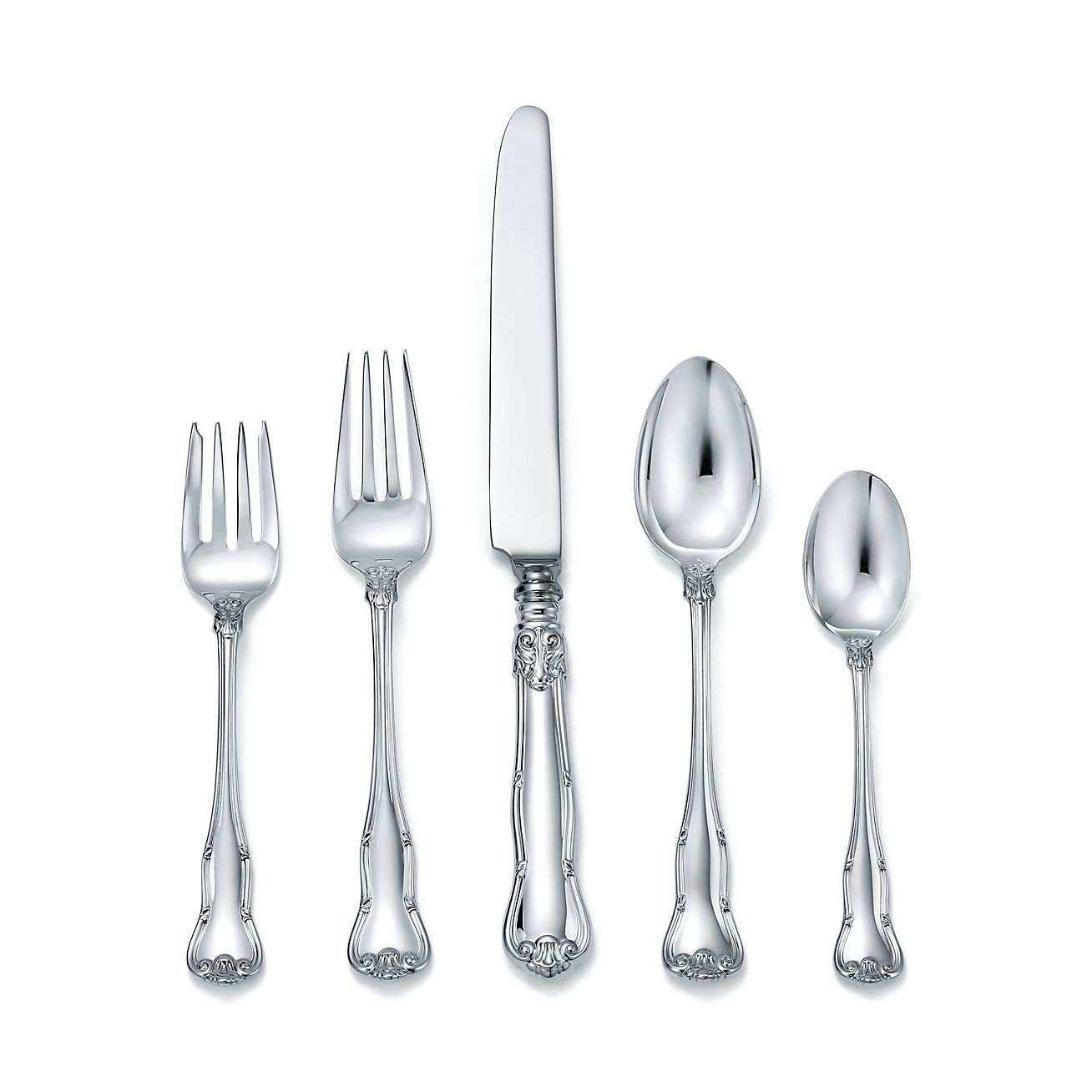 Tiffany & Co Provence Five-piece Flatware Set In Sterling Silver