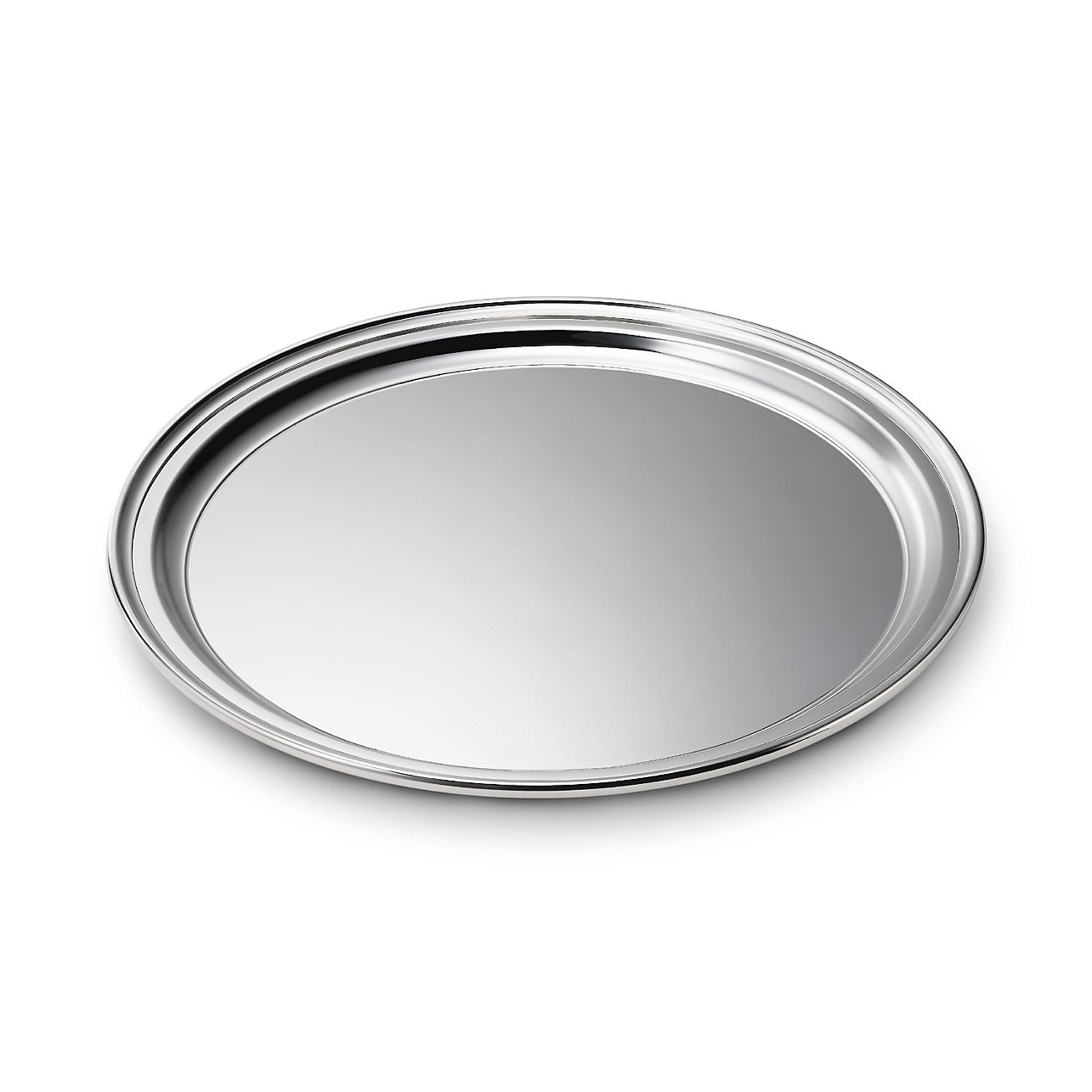 silver circle tray