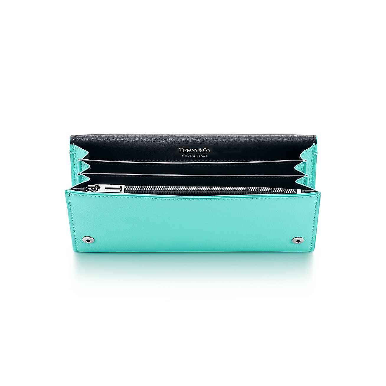 Reiseportemonnaie Aus Genarbtem Kalbsleder In Tiffany Blue Tiffany Co
