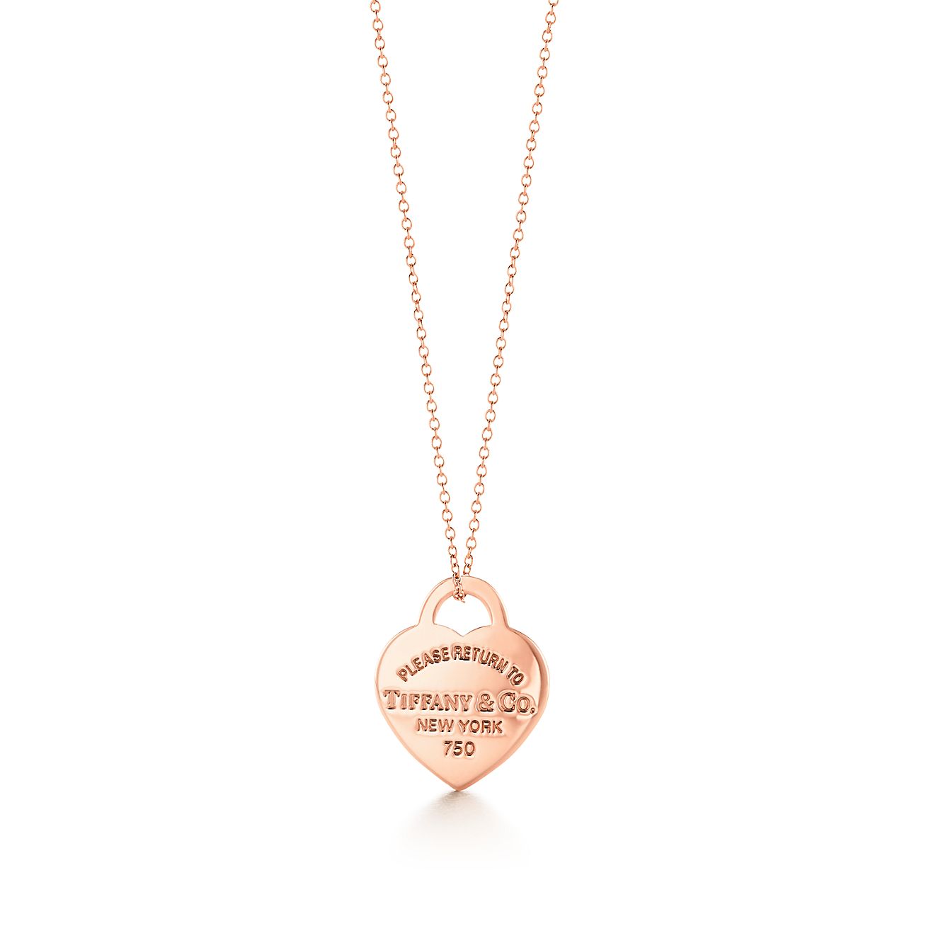 tiffany tag necklace gold
