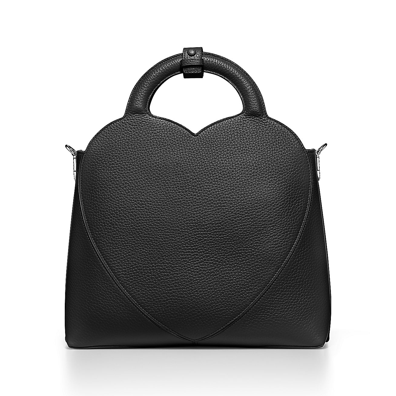 Tiffany&Co Black Scarf Purse Bag Tie Marry Me Heart Padlock Love Charms  Silk Bag
