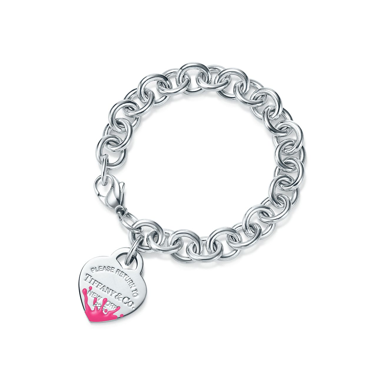 pink heart tiffany bracelet