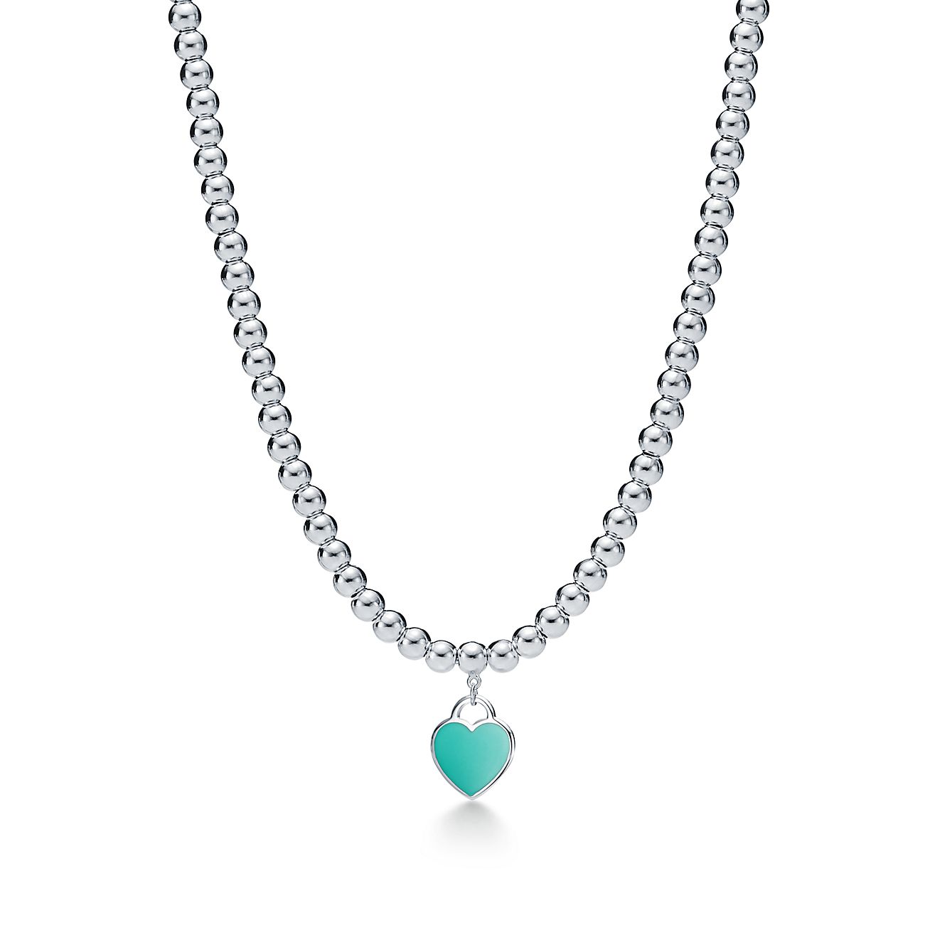 Collar con insignia corazón Return to Tiffany™, plata de ley, collar de