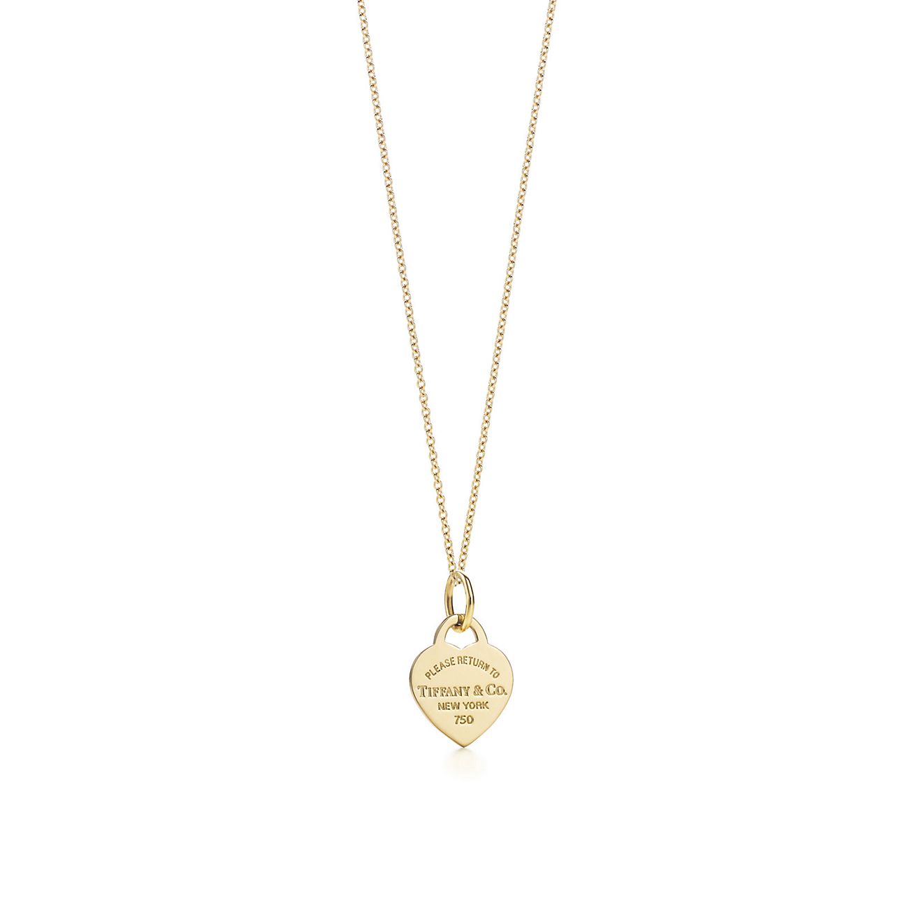 tiffany gold tag necklace