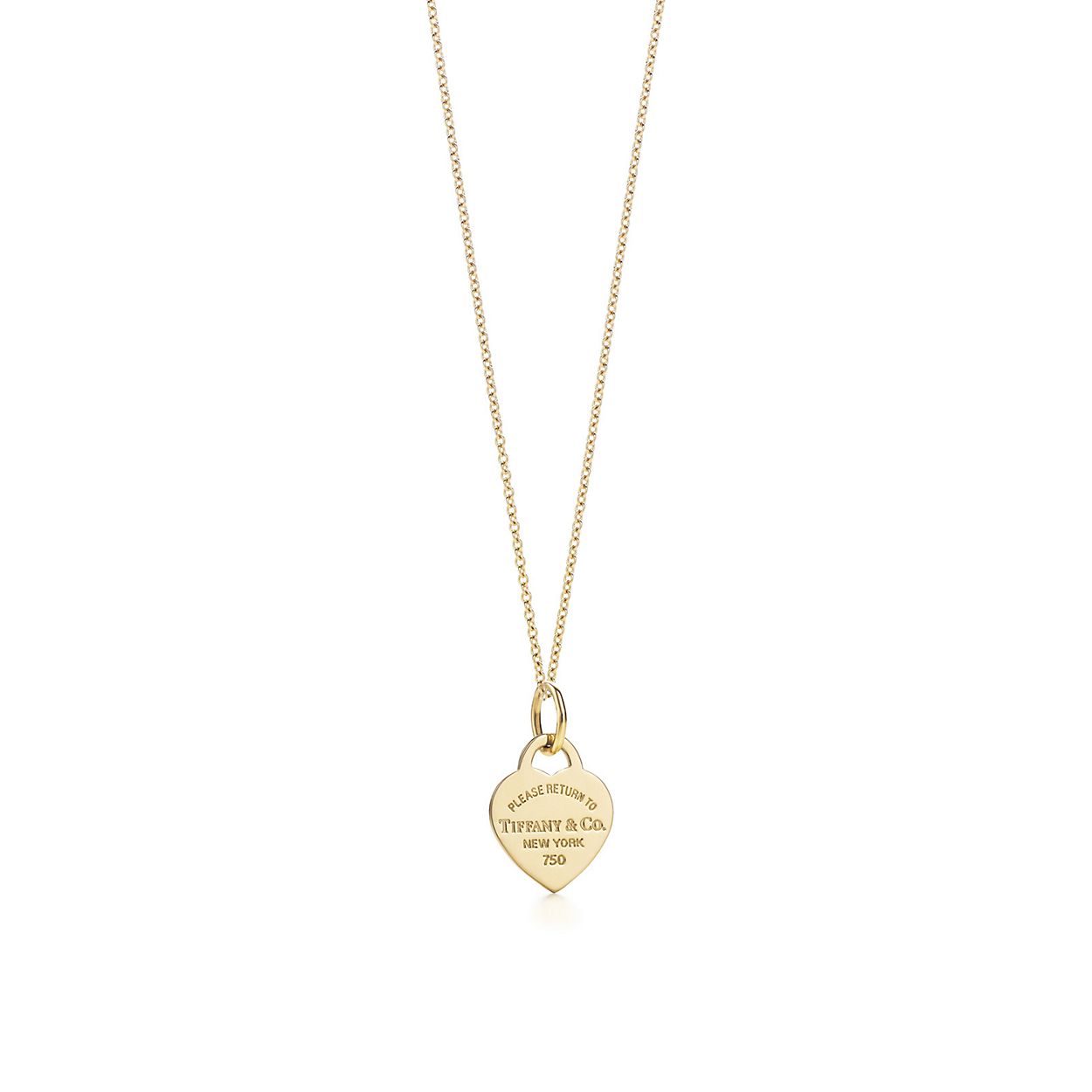 Return To Tiffany Heart Charm In 18k Gold On A Chain Tiffany Co Return To Tiffany Heart Charm In 18k Gold On A Chain Tiffany Co
