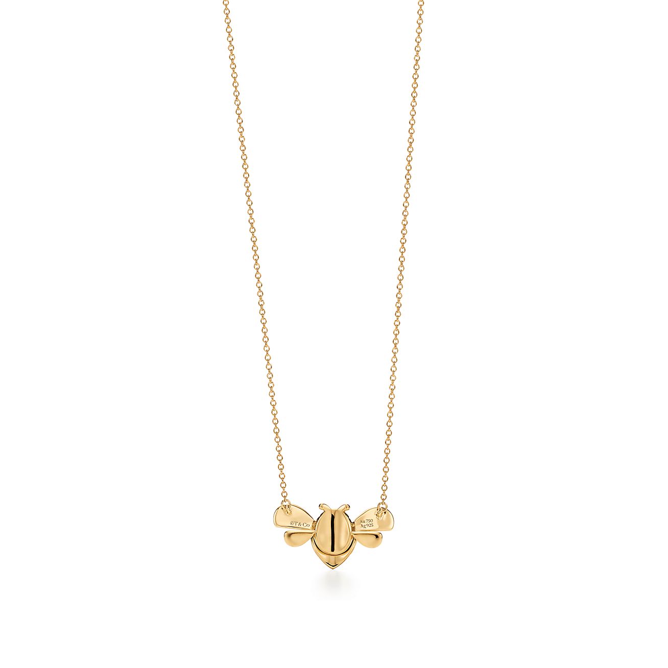 Love Bugs bee pendant in 18k gold and 