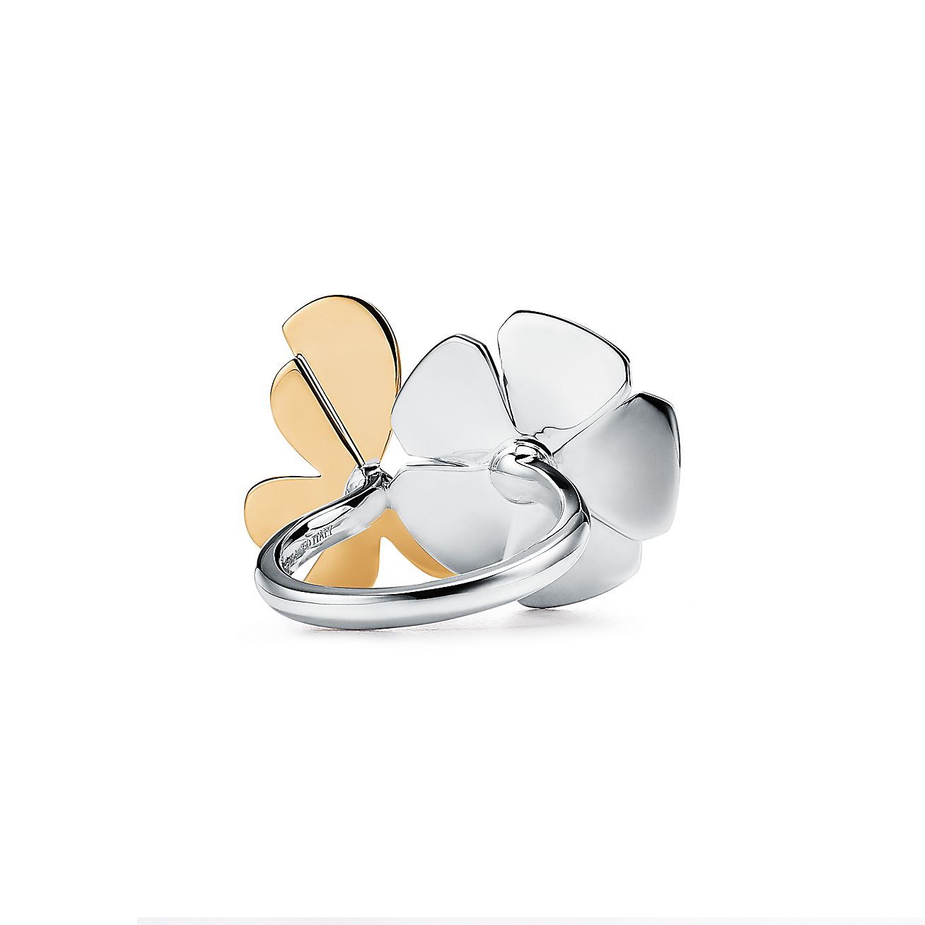 Return to Tiffany® Love Bugs Butterfly Flower Ring in Sterling Silver and 18k Gold