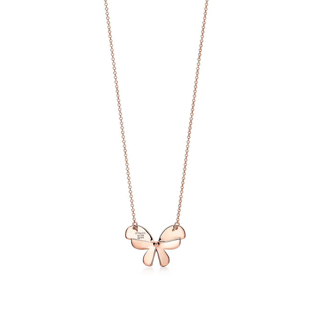 tiffany butterfly necklace silver