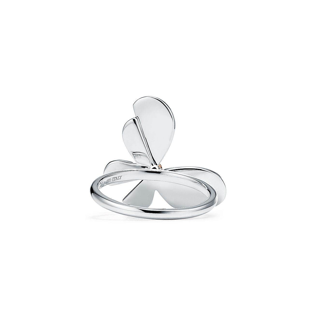 Return to Tiffany® Love Bugs Butterfly Ring in Sterling Silver and 18k Rose Gold