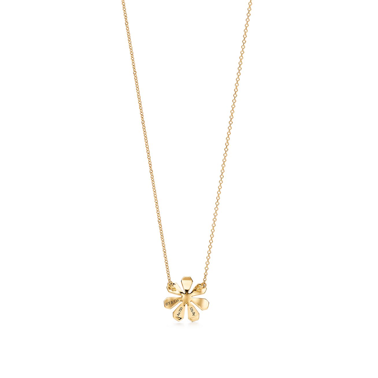Return to Tiffany® Love Bugs daisy pendant in 18k gold and 