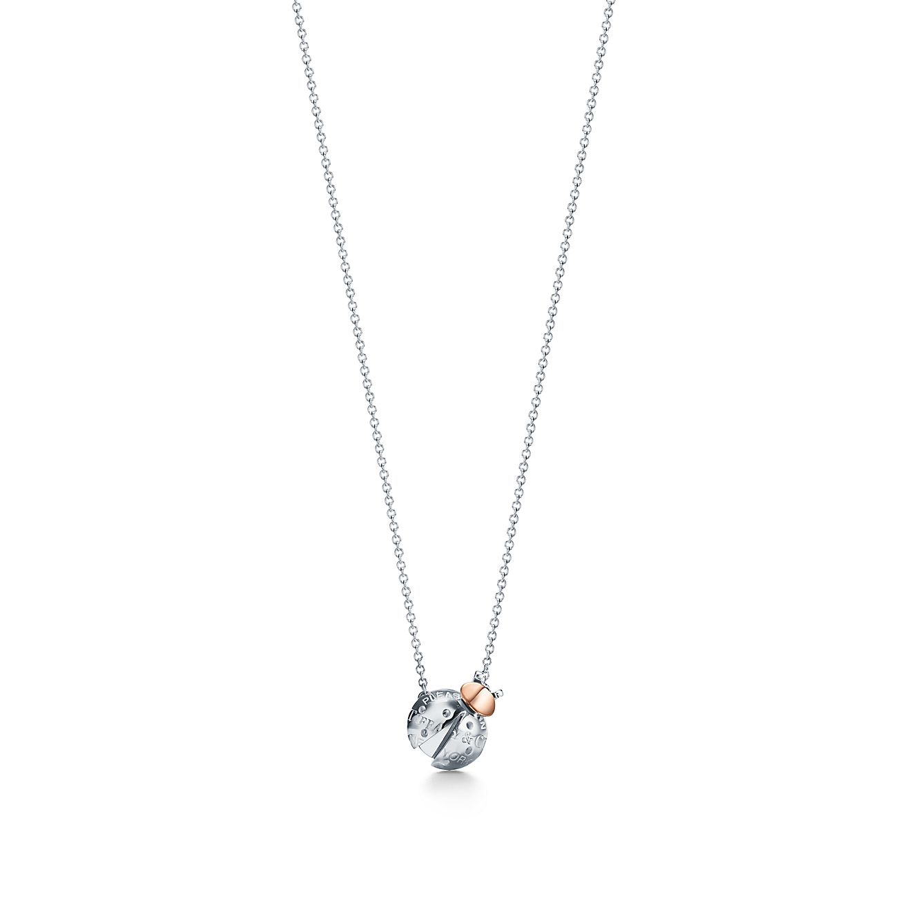 Return to Tiffany® Love Bugs ladybug pendant in sterling silver and rose  gold. | Tiffany & Co.