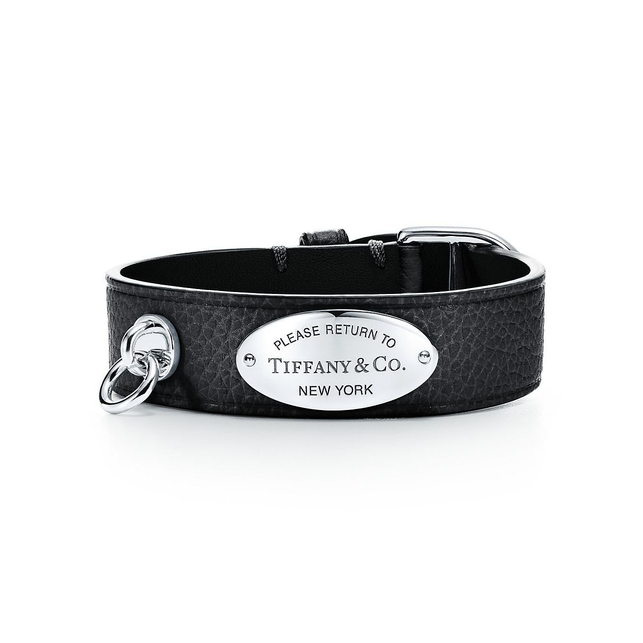 to Tiffany® Bracelet in Black Leather 
