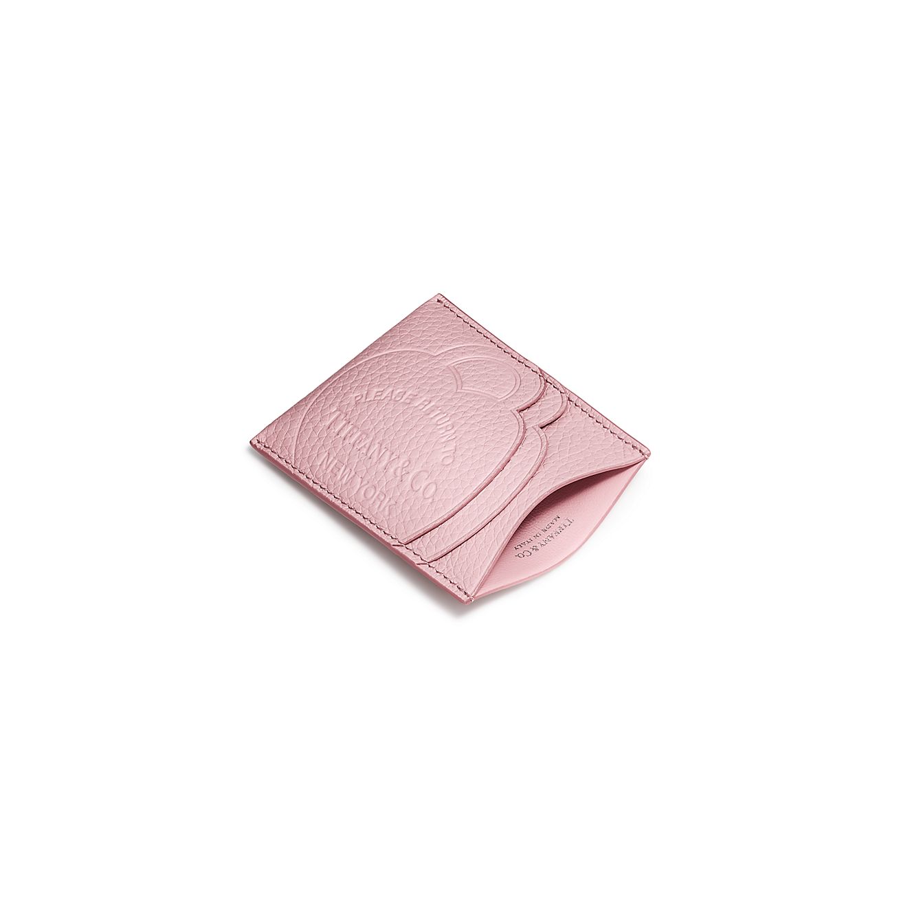 Card holder - Pink leather card holder