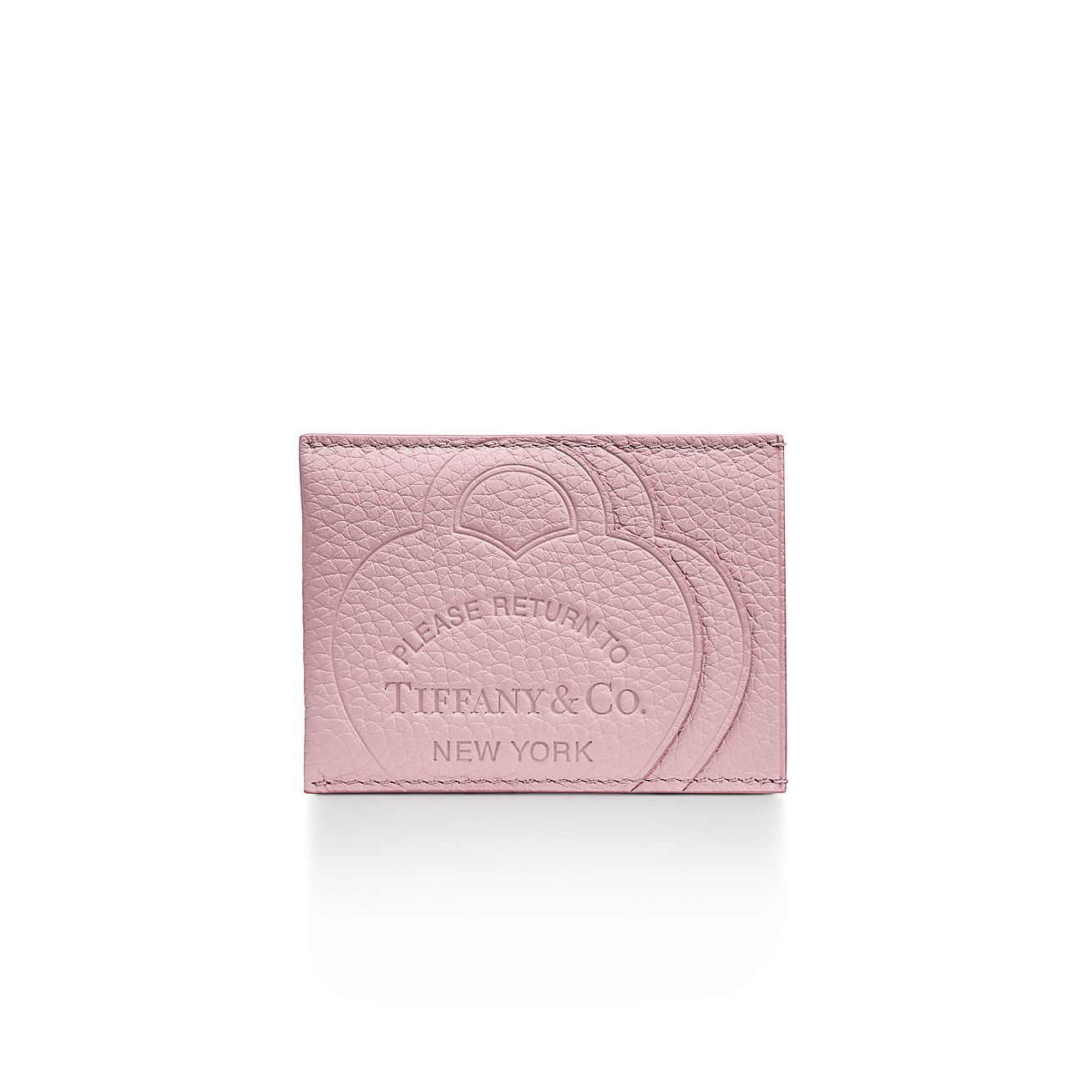 Card holder - Pink leather card holder