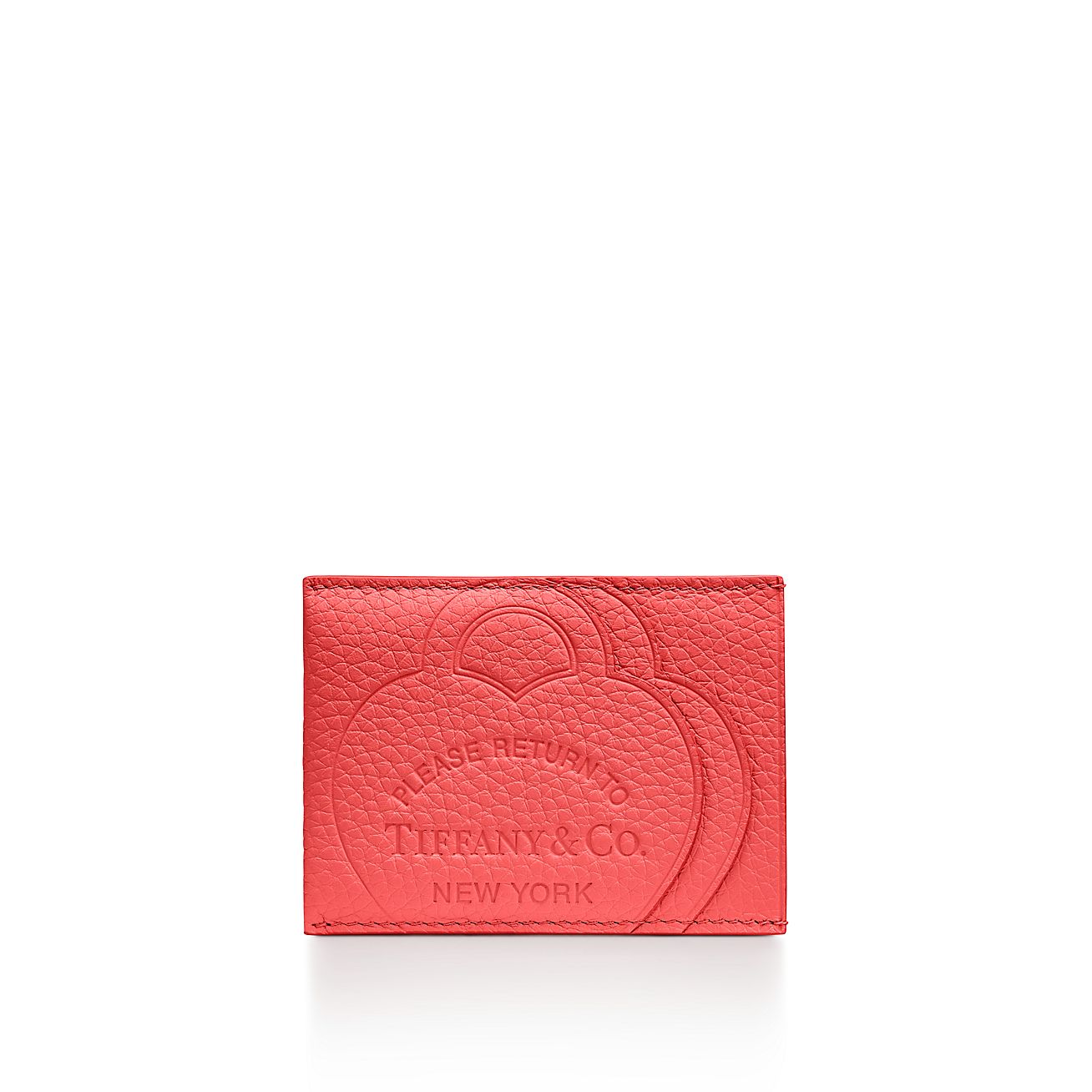 Return to Tiffany™ Card Case in Hibiscus Red Leather | Tiffany & Co.