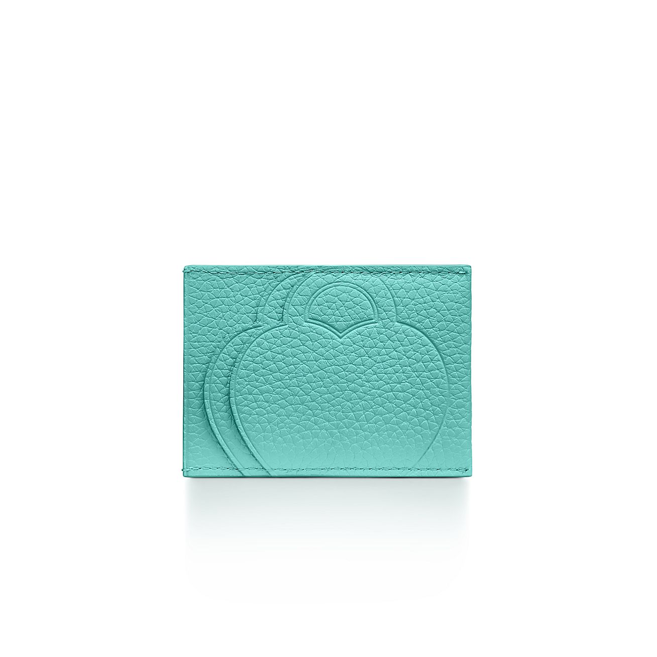 Tiffany T Card Case in Emerald Green colourblock Leather
