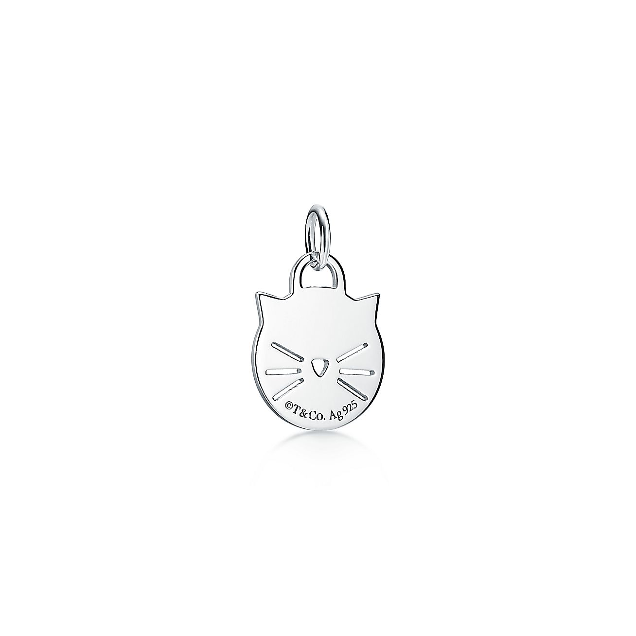 Return To Tiffany Cat Tag Charm In Sterling Silver Tiffany Co