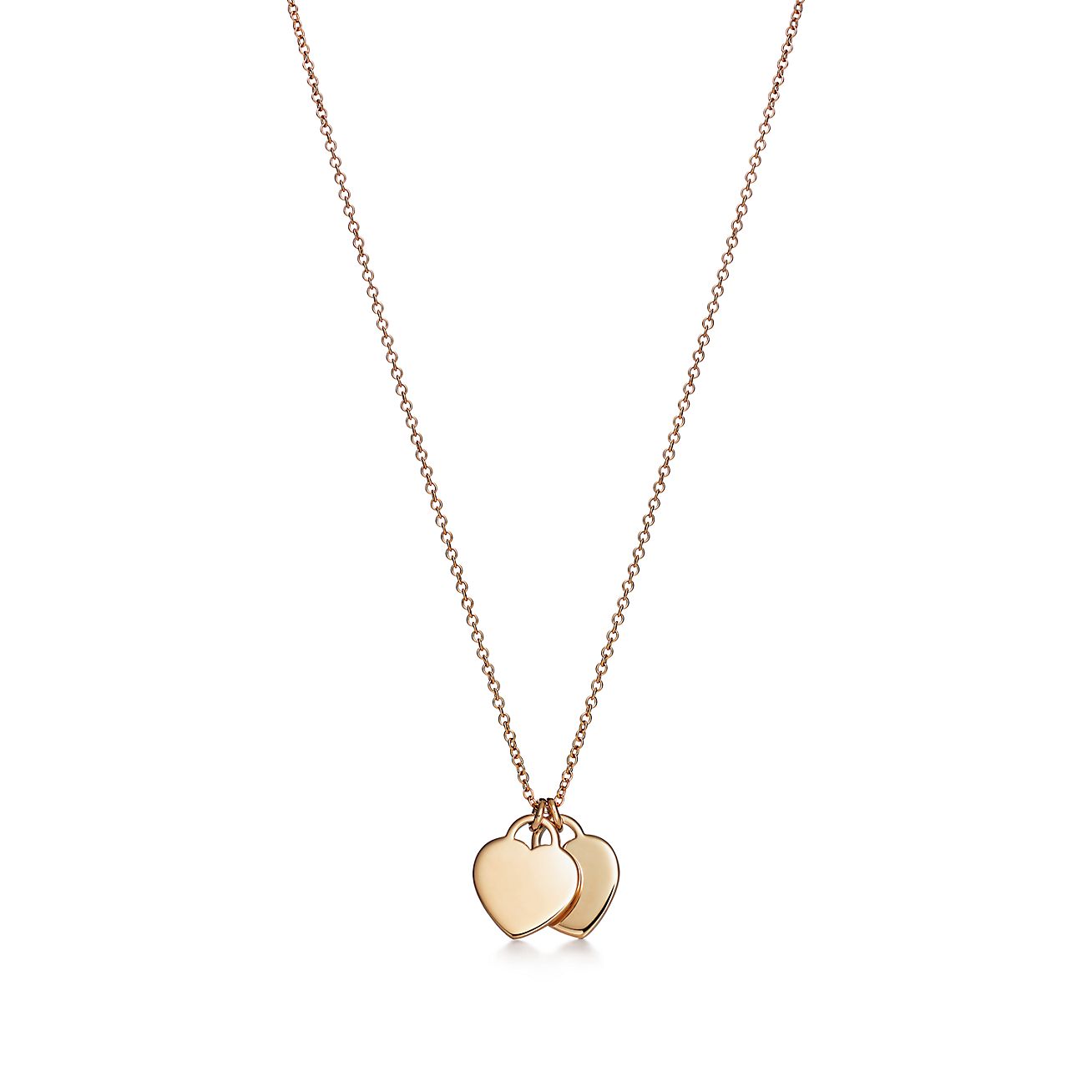 Mini double heart tag pendant price shop