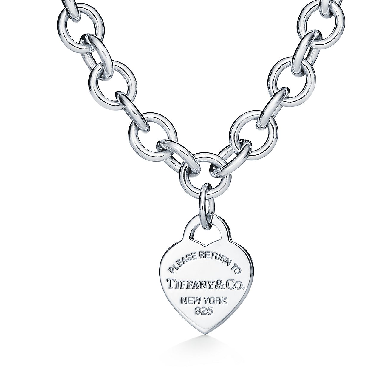 Collar con y placa estilo corazón Return to Tiffany™ en plata | & Co.