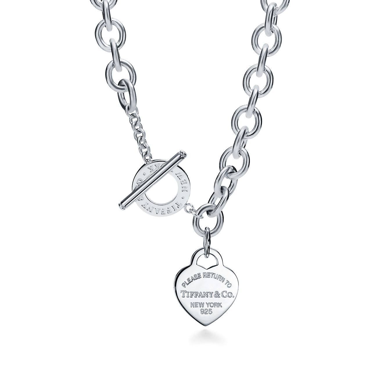 Collar con pasador placa Return to Tiffany™ plata | Tiffany & Co.