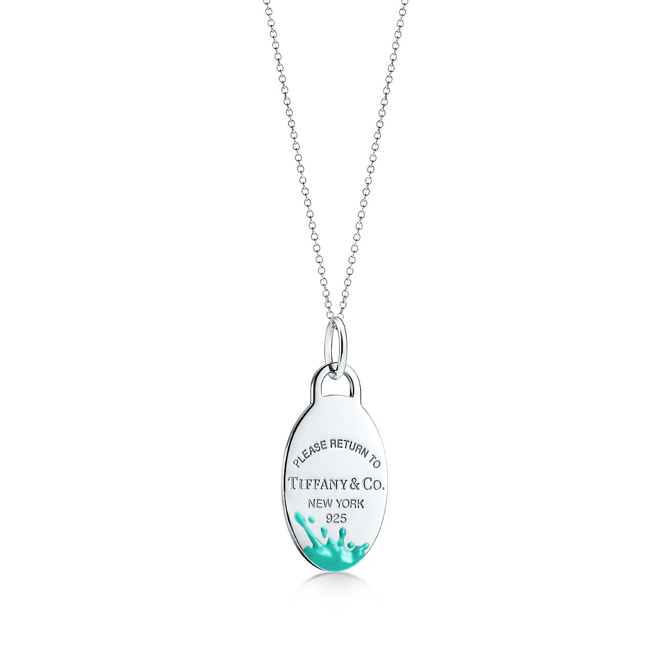 Return to Tiffany® Color Splash Oval Tag Charm