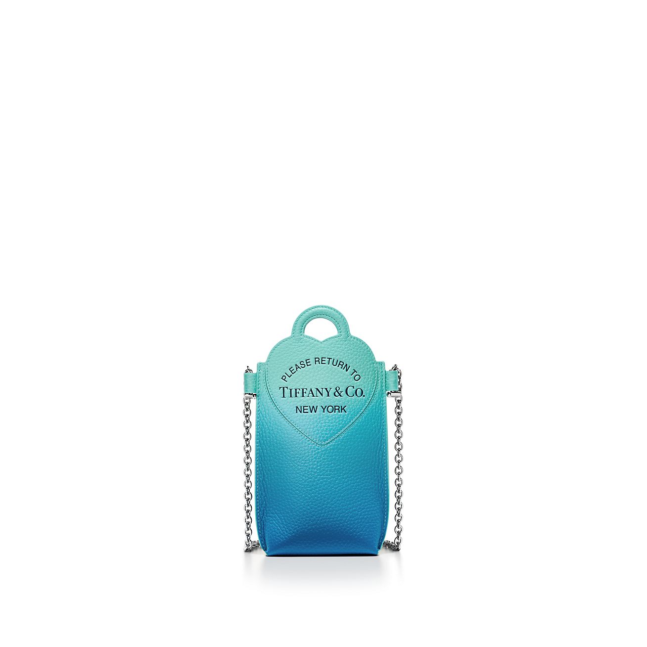 Return to Tiffany Crossbody Phone Case in Infinity Blue Leather